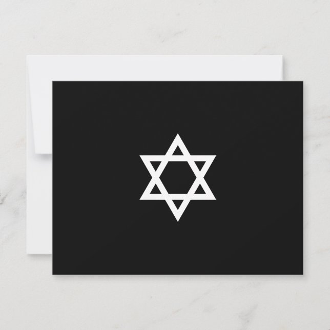 Shining Star Bar Mitzvah RSVP Card (Vorderseite)