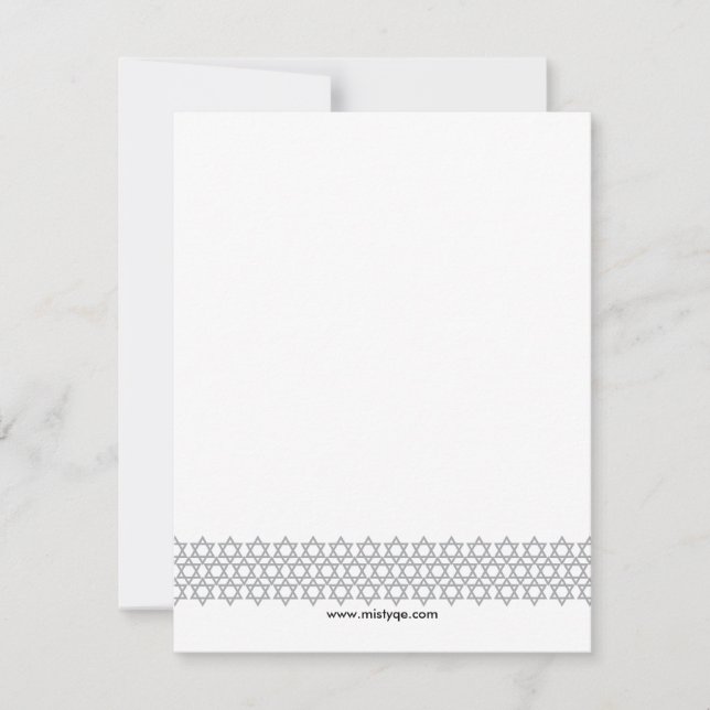 Shining Star Bar Mitzvah Vielen Dank Mitteilungskarte (Vorderseite)