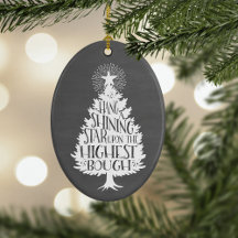Shining Star Christmas Tree Chalkboard Keepake
