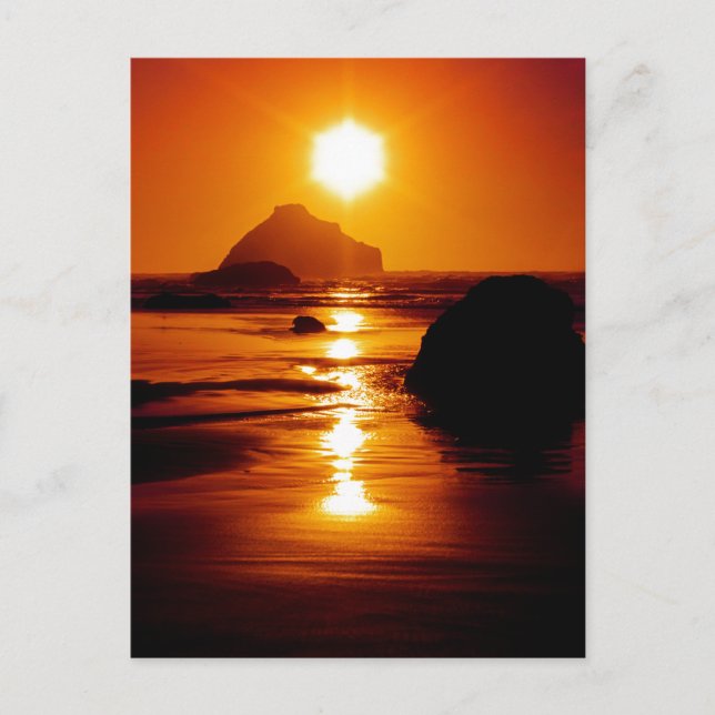 Shining Star - Face Rock, Bandon, Oregon Postkarte (Vorderseite)
