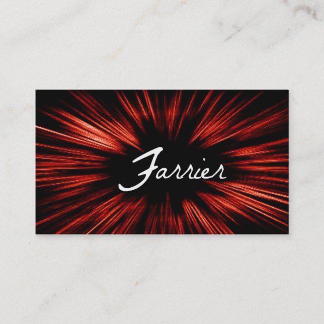 Shining Star Farrier Business Card Visitenkarte (Vorderseite)