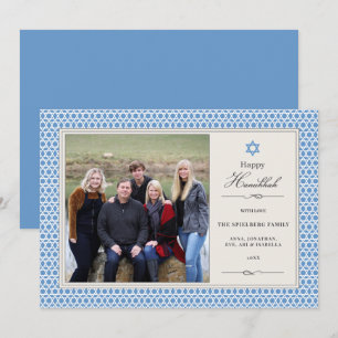 Shining Star Hanukkah Foto Flat Card Feiertagskarte