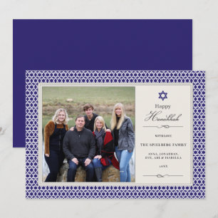 Shining Star Hanukkah Foto Flat Card Feiertagskarte