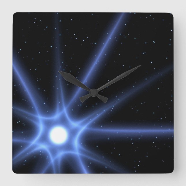 Shining Star Quadratische Wanduhr (Vorderseite)