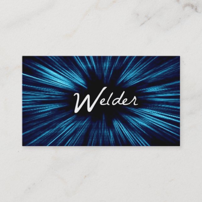 Shining Star Welder Business Card Visitenkarte (Vorderseite)