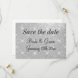 Shining Stars glitzern Save the Date Hochzeitskart