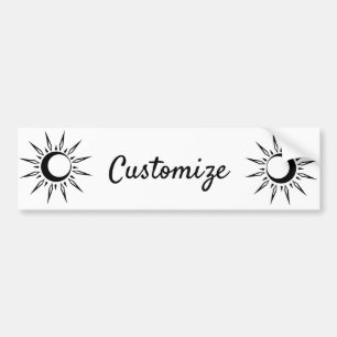 Shining Sun Crescent Moon Thunder_Cove Autoaufkleber