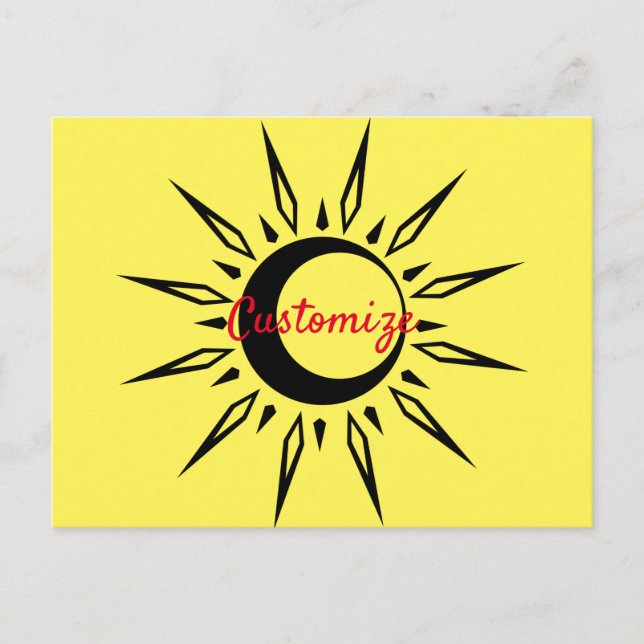 Shining Sun Crescent Moon Thunder_Cove Postkarte (Vorderseite)