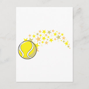 Shining Tennis Ball Star Postkarte