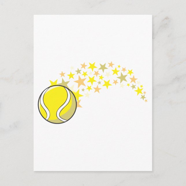 Shining Tennis Ball Star Postkarte (Vorderseite)