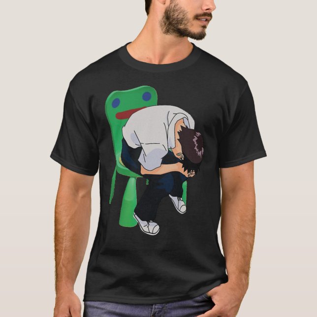 Shinji Ikari im Froggy-Stuhl Klassischer T - Shirt (Vorderseite)