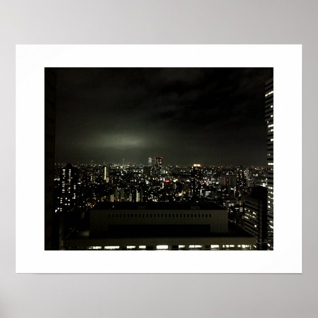 "Shinjiku, Tokyo, Japan by Night." -  Poster (Vorne)