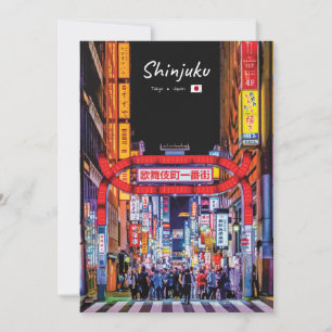 Shinjuku, Japan - Kabukicho Neonstraße Einladung