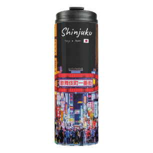 Shinjuku, Japan - Kabukicho Neonstraße Thermosbecher