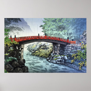 Shinkyo Bridge bei Nikko von Tsuchiya Koitsu Poster
