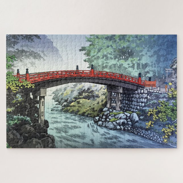 Shinkyo Bridge bei Nikko von Tsuchiya Koitsu Puzzle (Horizontal)
