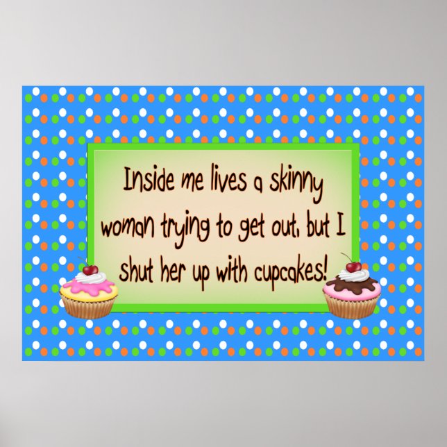 Shinny Women and cupcakes poster (Vorne)