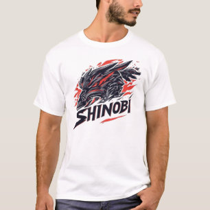 Shinobi Cyber Wolf Gaming Maskottchen Grafik - Jap T-Shirt