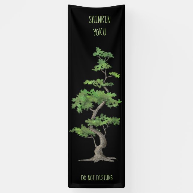 Shinrin~Yoku stören nicht das Baum-Baden Banner (Vertikal)