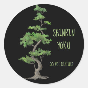Shinrin~Yoku stören nicht das Baum-Baden Runder Aufkleber