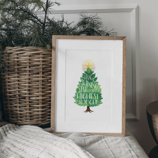 Shinting Star Weihnachtsbaum Angebot Kunst drucken Poster (Von Creator hochgeladen)