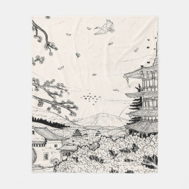 Shinto Shrine Fuji Edo Period Japan Shogun Inspiri Fleecedecke