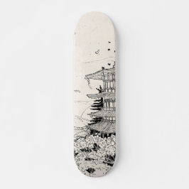 Shinto Shrine Fuji Edo Period Japan Shogun Inspiri Skateboard