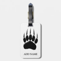 Shiny Black Bar Paw Print