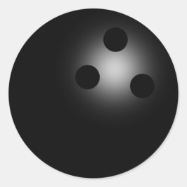 Shiny Black Bowling Ball Bowlers Umschlag Aufklebe Runder Aufkleber