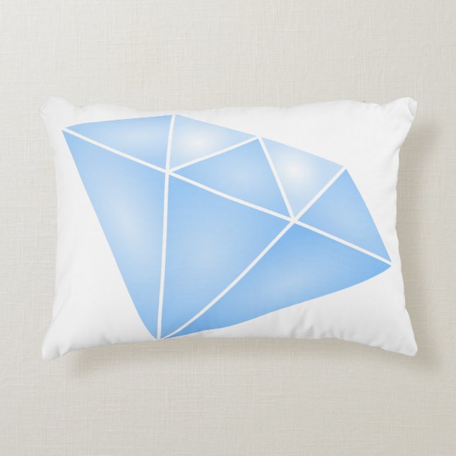 Shiny Blue Diamond Carat Dekokissen (Vorderseite)