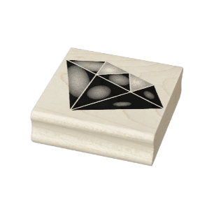 Shiny Blue Diamond Carat Gummistempel