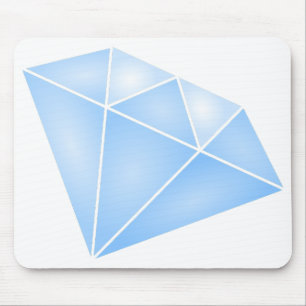 Shiny Blue Diamond Carat Mousepad