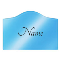 Shiny Blue Door Sign