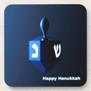 Shiny Blue Dreidel Getränkeuntersetzer