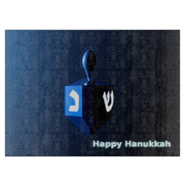 Shiny Blue Dreidel Schneidebrett (Vorderseite)