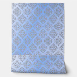 Shiny Blue Foil Lattice Tapete