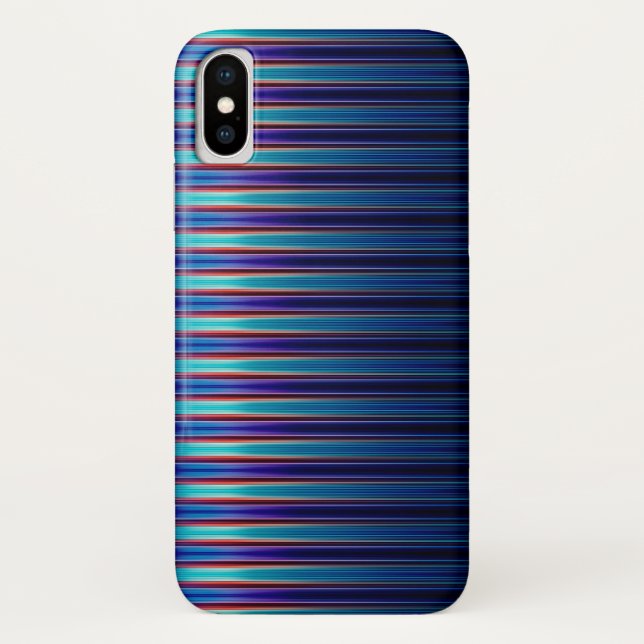 Shiny-blue gestreift Case-Mate iPhone hülle (Rückseite)