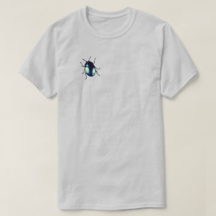 Shiny Blue Käfer Illustration T-Shirt