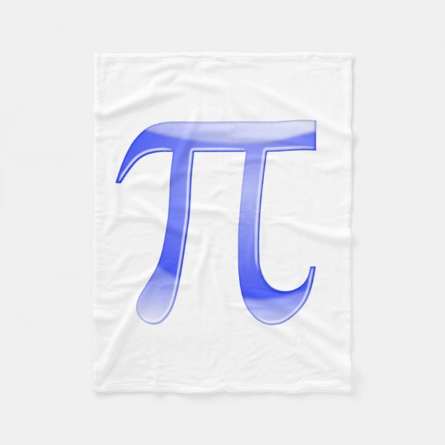 Shiny Blue Pi Symbol Fleecedecke (Vorderseite)