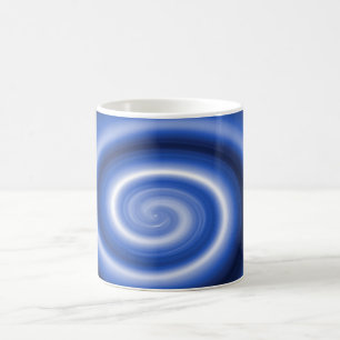Shiny Blue Spiralmuster Kaffeetasse
