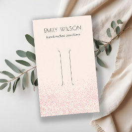 Shiny Blush Pink Glitzer Textur Haarschnitt Displa Visitenkarte