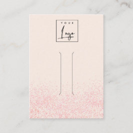 Shiny Blush Pink Glitzer Textur Haarschnitt Displa Visitenkarte