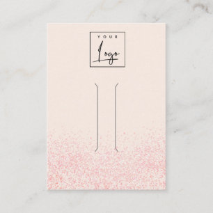 Shiny Blush Pink Glitzer Textur Haarschnitt Displa Visitenkarte