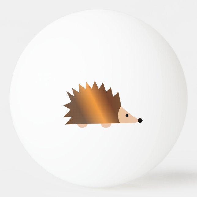 Shiny Brown Igel Tischtennisball (Vorderseite)