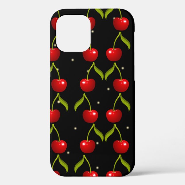 Shiny Cherries Pattern Case-Mate iPhone Hülle (Rückseite)