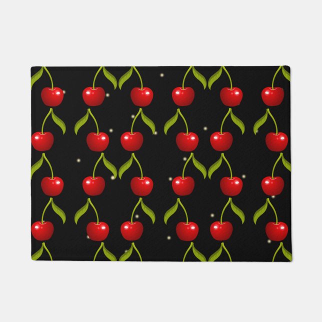 Shiny Cherries Pattern Fußmatte (Vorderseite)