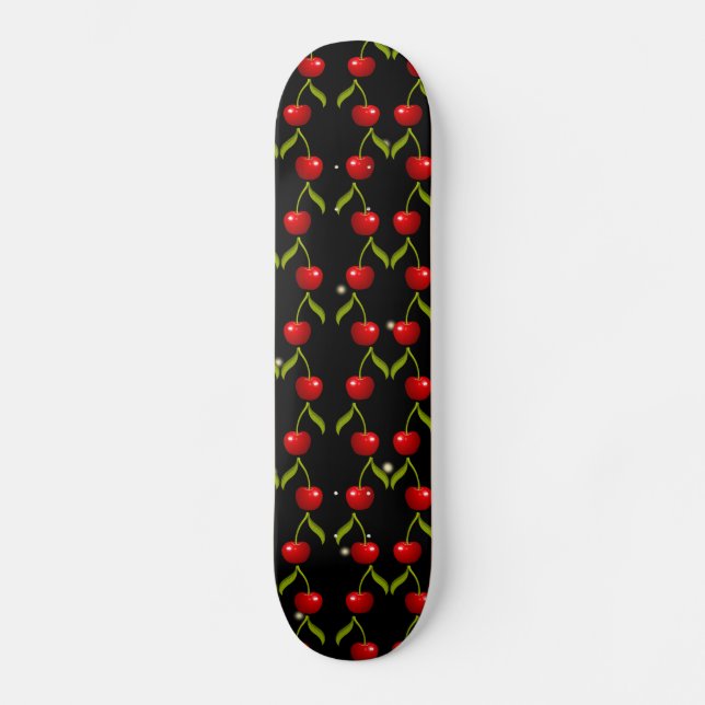 Shiny Cherries Pattern Skateboard (Vorderseite)