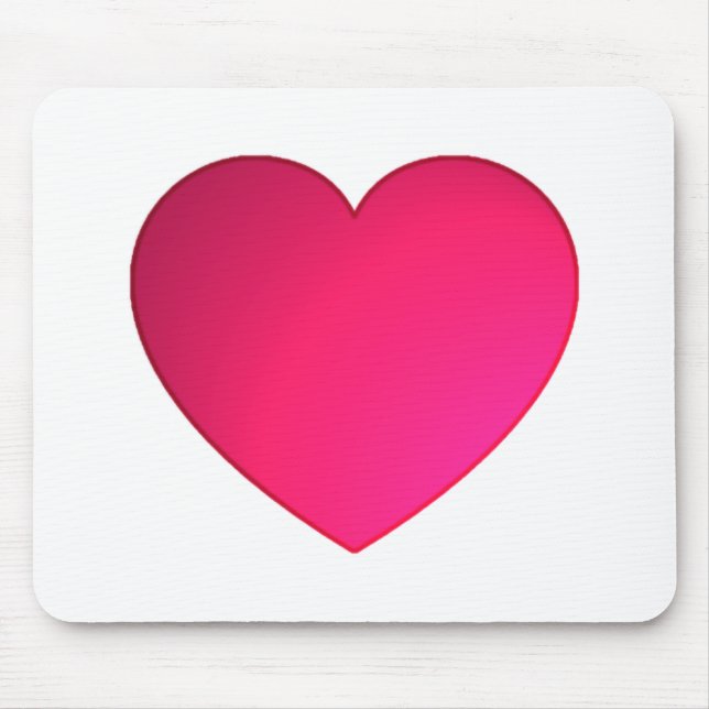 Shiny Cherry Red Heart Mousepad (Vorne)