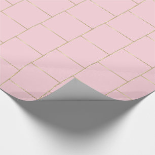 Shiny Chic Design Rosa Farbe Gold Streifen Glanz Geschenkpapier