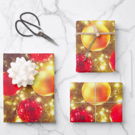 Shiny Christmas Ball Cluster Delight Geschenkpapier Set